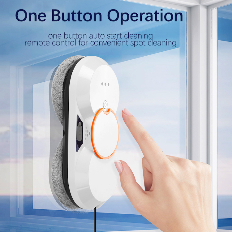 2-in-1 Dual Water Spray Window Cleaning Robot with 2800Pa Suction, Brushless Motor & Frameless Glass Detection, Remote Controlled Smart Glass Cleaner - Image
