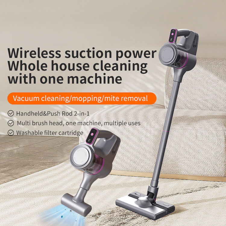 Cordless Stick Vacuum Cleaner: 4-in-1 Lightweight Handheld Vac with Mop Kit for Hard Floor, Sofa, Curtains & Car Interior - Image