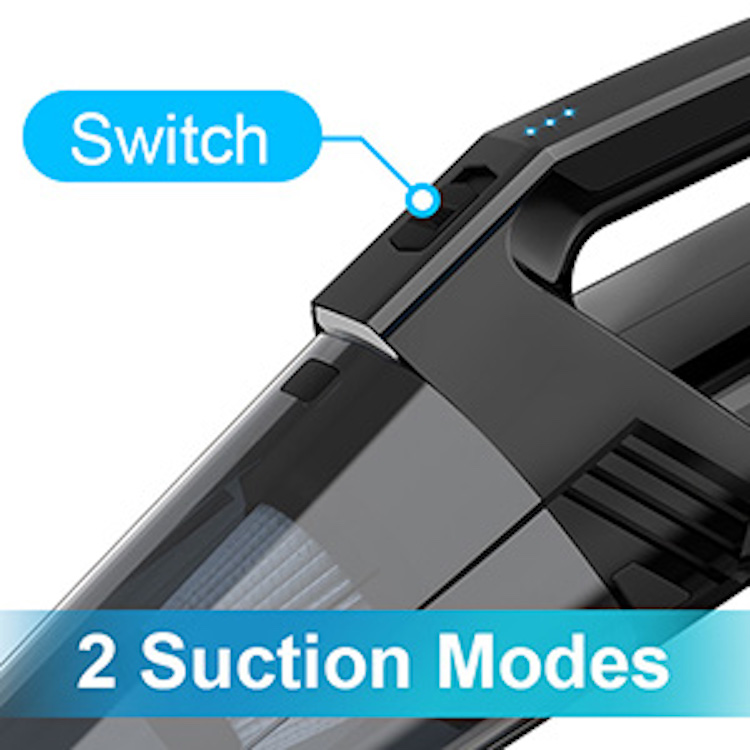 90W Cordless Handheld Vacuum: 7500PA Strong Suction for Car, Home & Office | Portable Deep Cleaner with LED Light - Image
