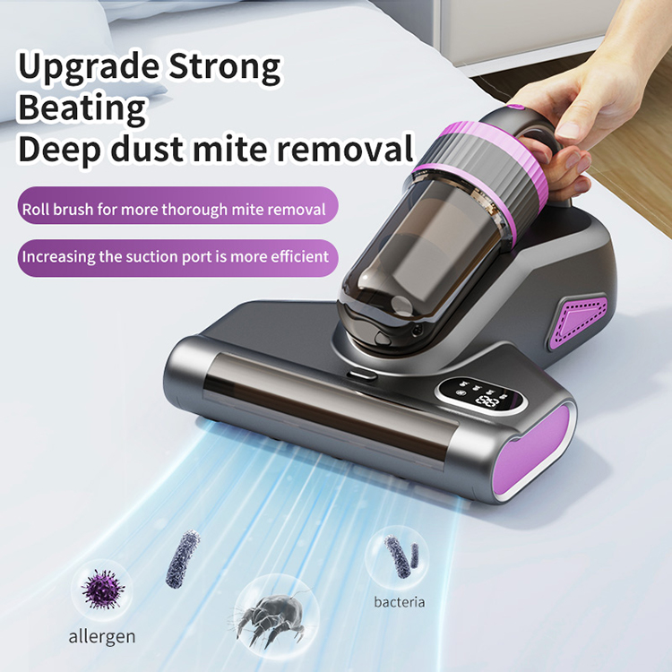 Professional Bed Vacuum Cleaner with LED Display & 70°C Dehumidification - High Suction Mite Remover - Image