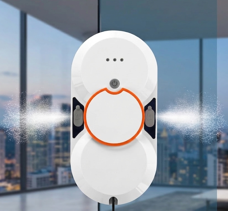2-in-1 Dual Water Spray Window Cleaning Robot with 2800Pa Suction, Brushless Motor & Frameless Glass Detection, Remote Controlled Smart Glass Cleaner