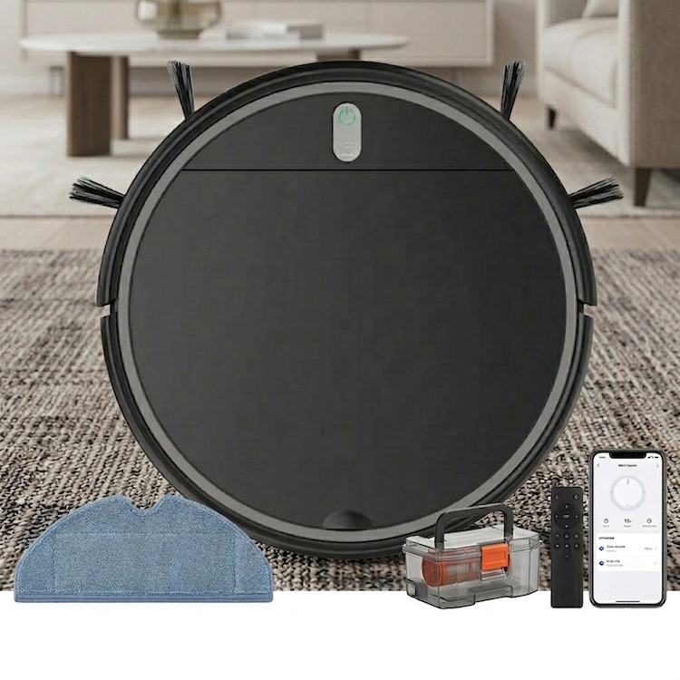Smart Robot Vacuum and Mop Combo, 3000Pa Strong Suction, Tuya App & Remote Control, Intelligent Mapping & Infrared Sensors for Pet Hair, Hard Floor, L