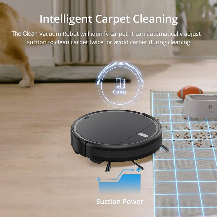 Smart Robot Vacuum and Mop Combo, 3000Pa Strong Suction, Tuya App & Remote Control, Intelligent Mapping & Infrared Sensors for Pet Hair, Hard Floor, L - Image