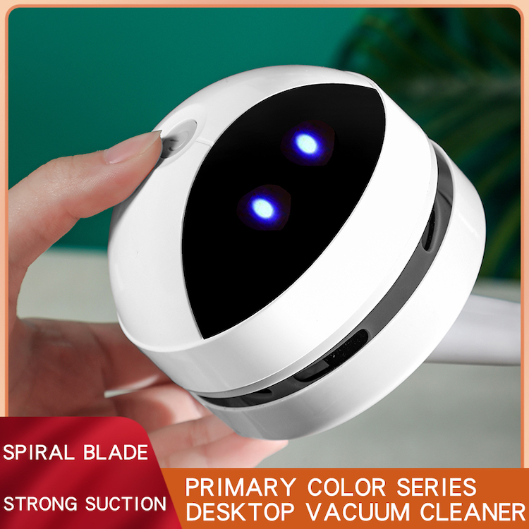 Cordless Robotic Desk Vacuum Cleaner - Portable USB Charging Sweeper for Workspace & Home Office - Image