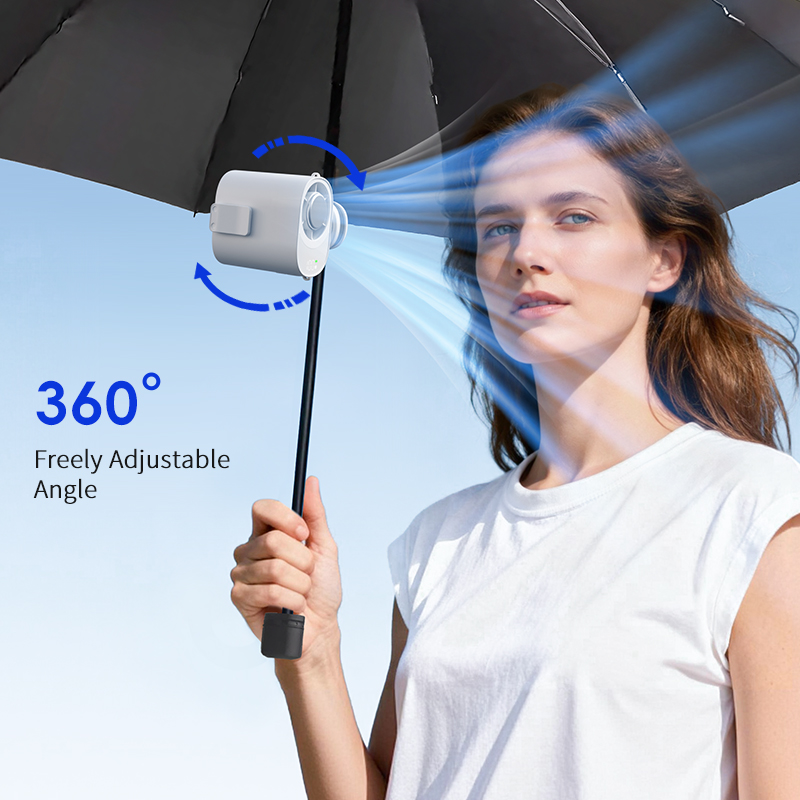 4-in-1 Portable Waist Fan with Instant Ice Cooling, 3000mAh Battery Powered Wearable Clip-on Fan, Intelligent Digital Display, Hands-Free Personal Fan - Image