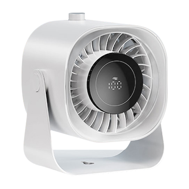 Portable Cordless Desk Fan With 5000mAh Battery Powered, LED Display & 220° Ultra-Wide Cooling for Home & Office - Image