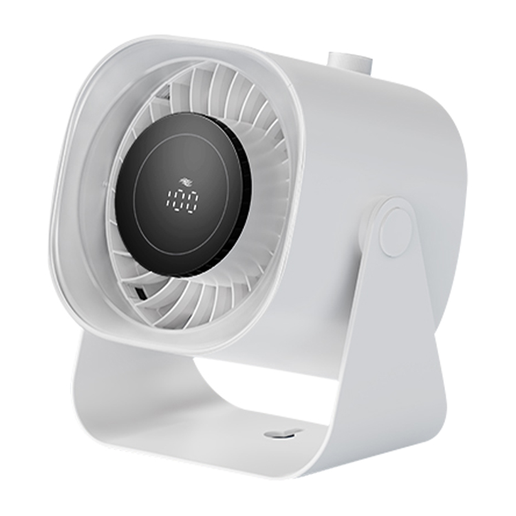 Portable Cordless Desk Fan With 5000mAh Battery Powered, LED Display & 220° Ultra-Wide Cooling for Home & Office - Image