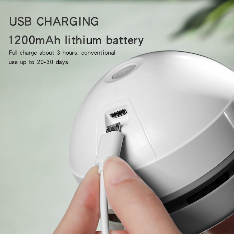 Cordless Robotic Desk Vacuum Cleaner - Portable USB Charging Sweeper for Workspace & Home Office - Image