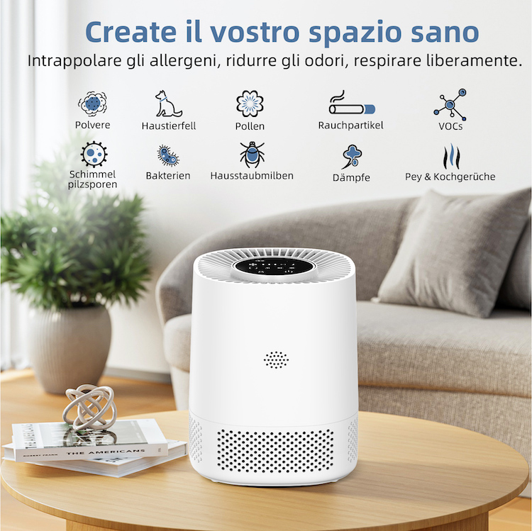 Rubot Smart Air Purifier for Home Large Room - H13 True HEPA Filter for Wildfire Smoke, Pets & Allergies, 1200ft² Coverage - Image