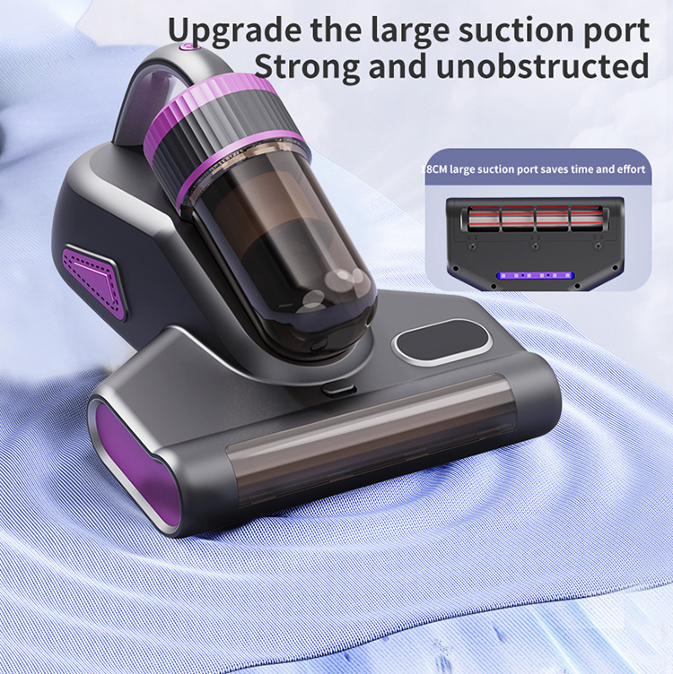 Professional Bed Vacuum Cleaner with LED Display & 70°C Dehumidification - High Suction Mite Remover - Image