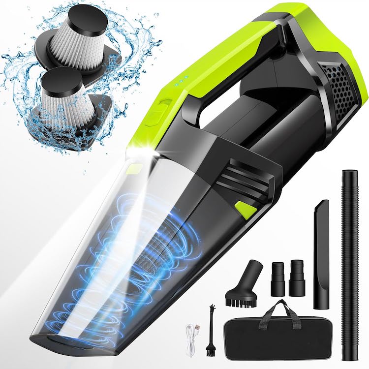 90W Cordless Handheld Vacuum: 7500PA Strong Suction for Car, Home & Office | Portable Deep Cleaner with LED Light - Image
