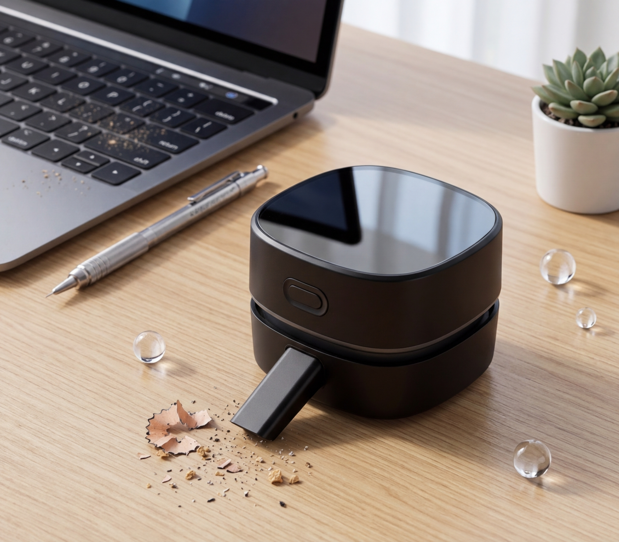 1400mAh High-Capacity Mini Desk Vacuum: Portable Cordless Keyboard Cleaner with Pro Suction