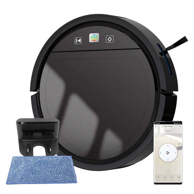 Smart Home Robot Vacuum Mop Combo, Tuya Smart App Control, 2500Pa Powerful Suction with Anti-Drop Sensors, Auto-Self Charging, 3-in-1 Sweeping/Suction - Image