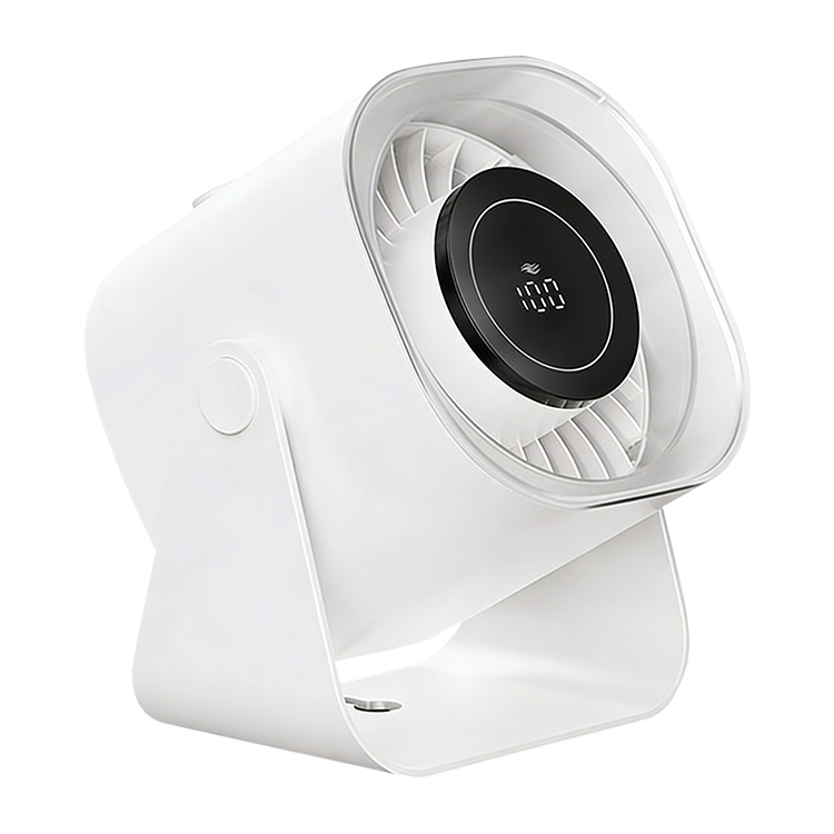 Portable Cordless Desk Fan With 5000mAh Battery Powered, LED Display & 220° Ultra-Wide Cooling for Home & Office - Image