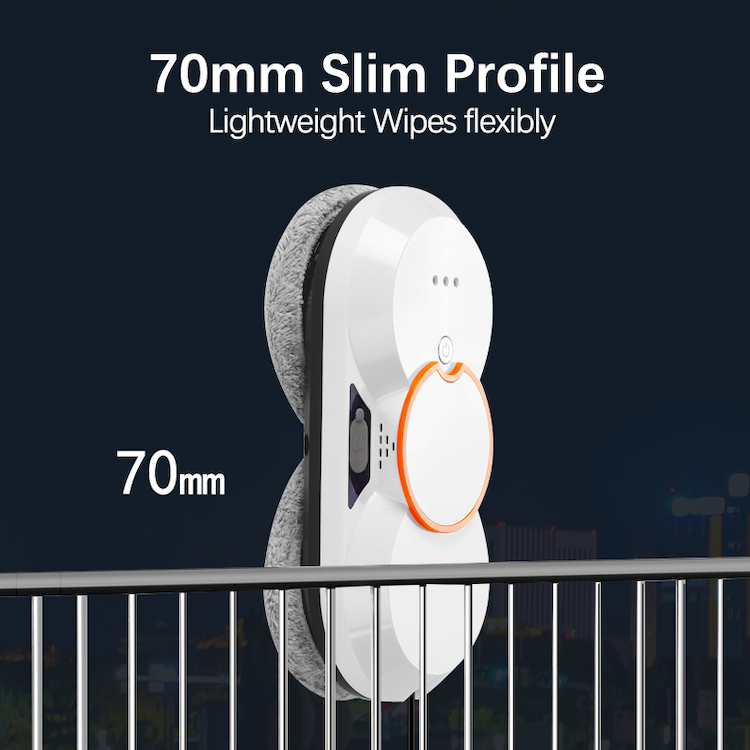 2-in-1 Dual Water Spray Window Cleaning Robot with 2800Pa Suction, Brushless Motor & Frameless Glass Detection, Remote Controlled Smart Glass Cleaner - Image