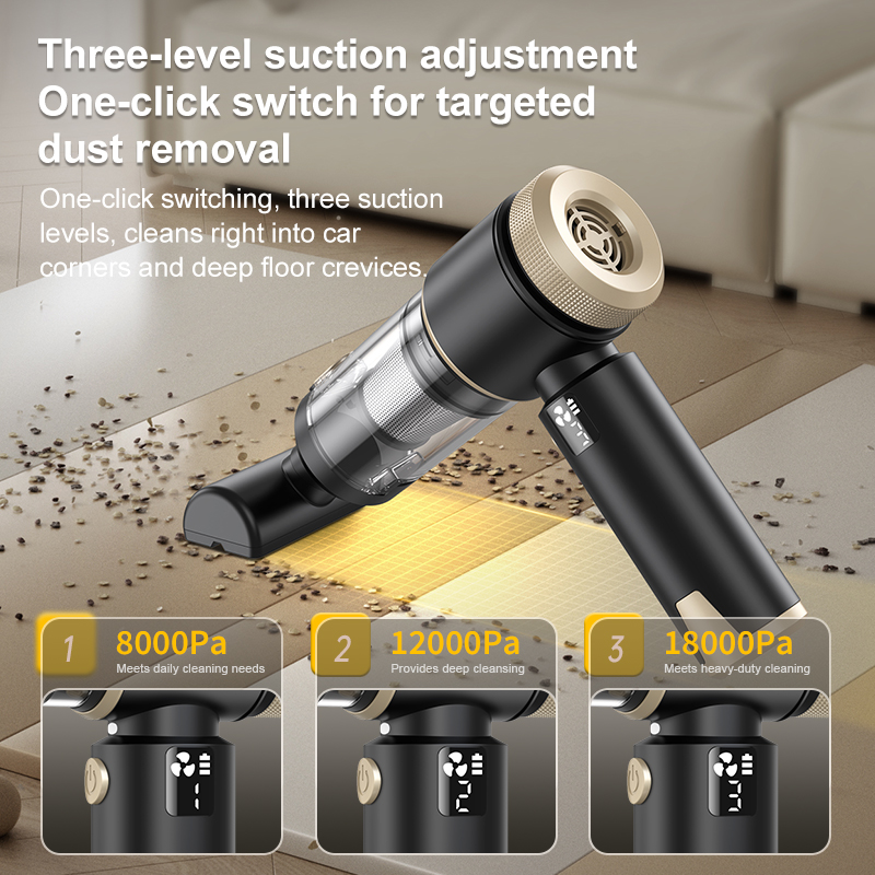 Professional Cordless Handheld Vacuum,16000Pa Brushless Motor & Digital Display - Image