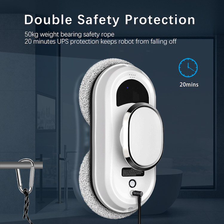 Smart Robotic Window Cleaner with 2800Pa Suction – Automatic Frameless Glass Cleaning Robot for Home & High-Rise Windows - Image