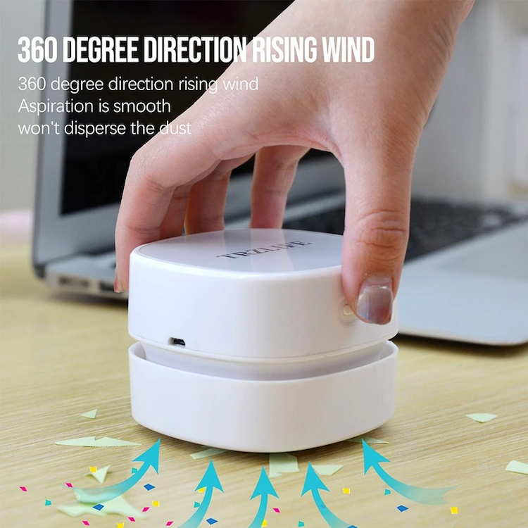 1400mAh High-Capacity Mini Desk Vacuum: Portable Cordless Keyboard Cleaner with Pro Suction - Image