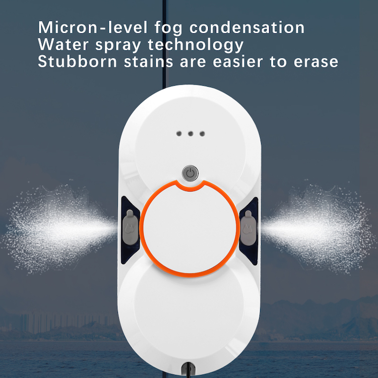 2-in-1 Dual Water Spray Window Cleaning Robot with 2800Pa Suction, Brushless Motor & Frameless Glass Detection, Remote Controlled Smart Glass Cleaner - Image