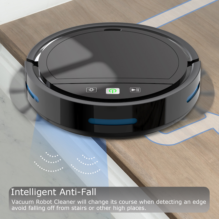 Smart Home Robot Vacuum Mop Combo, Tuya Smart App Control, 2500Pa Powerful Suction with Anti-Drop Sensors, Auto-Self Charging, 3-in-1 Sweeping/Suction - Image